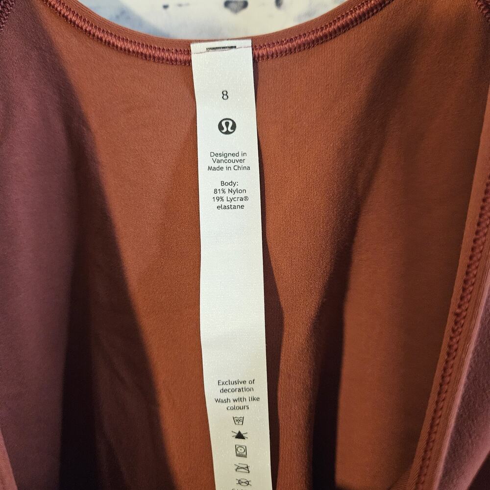 NWT Lululemon Align Long Sleeve Sz8 Mulled Wine - Picture 5 of 6